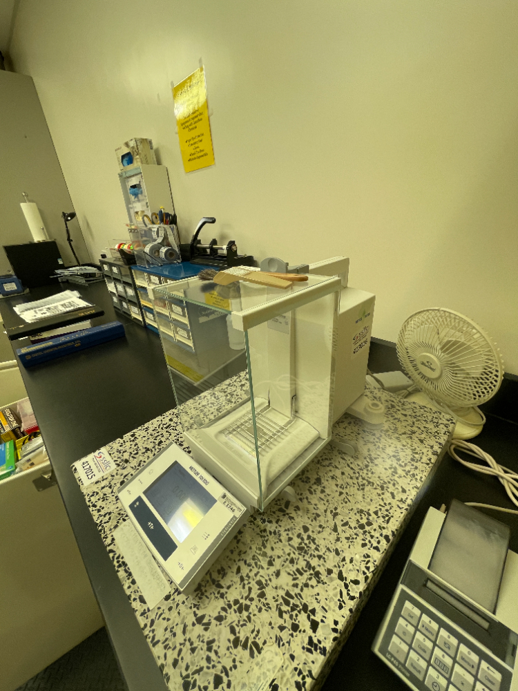 Image of Mettler Toledo XS205 Dual Range Analytical Balance with LC-P45 Printer and Granite Slab